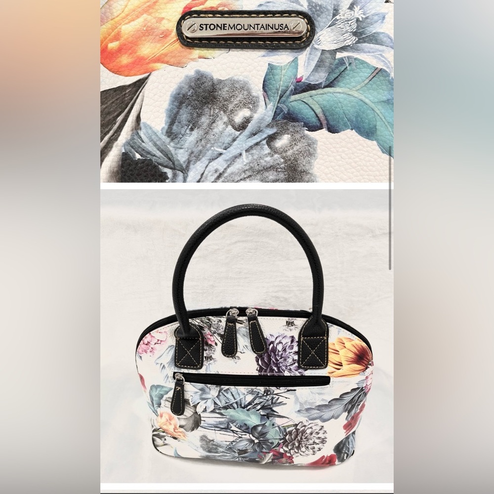 Stone Mountain Medium Floral Dome Satchel Bag NWOT
